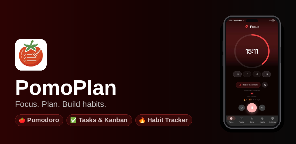 PomoPlan App Screenshot